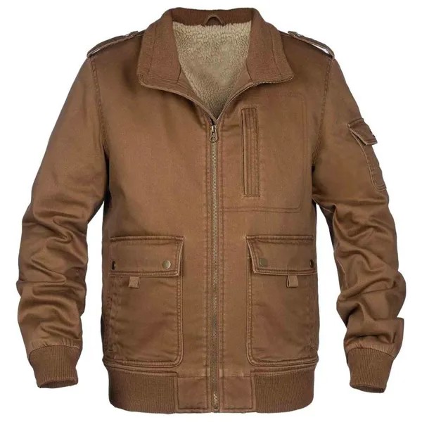 Мужская куртка Vintage Fleece Warm Tactical Military Lapel Multi Pocket Long Sleeve Outdoor Coat