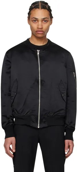 Черный бомбер с потертыми краями Comme Des Garcons