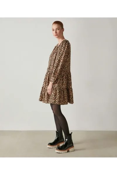 Платье с леопардовым узором İpekyol, коричневый