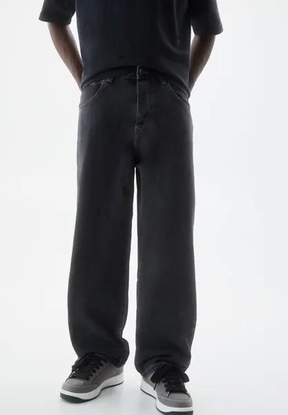 Джинсы мешковатые PULL&BEAR, черные