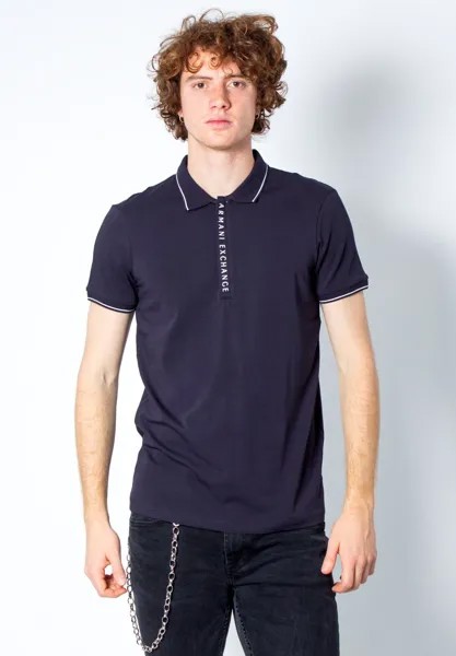 Рубашка-поло Armani Exchange, цвет dark blue