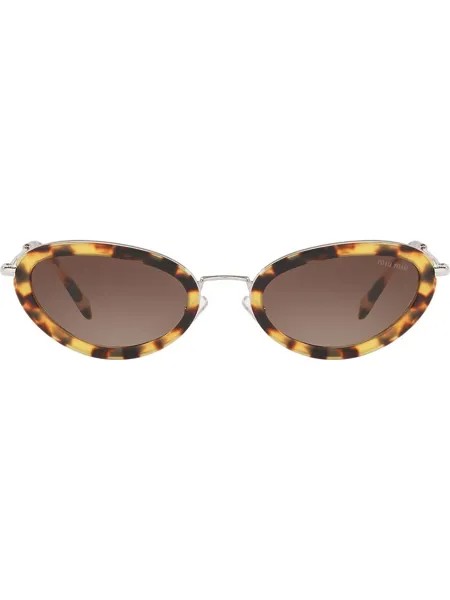 Miu Miu Eyewear солнцезащитные очки в оправе 'кошачий глаз' Délice