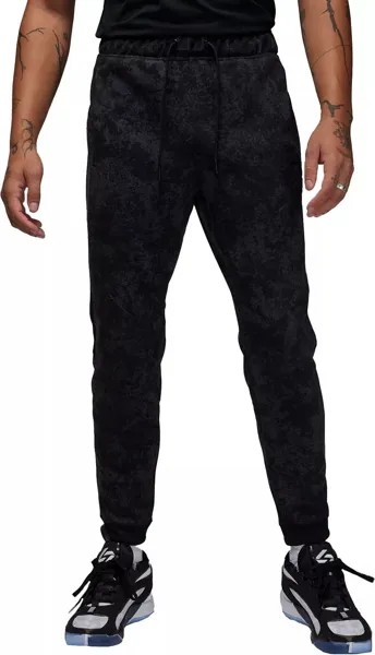 Мужские брюки Jordan Dri-FIT Sport Air из флиса с принтом по всей поверхности, черный