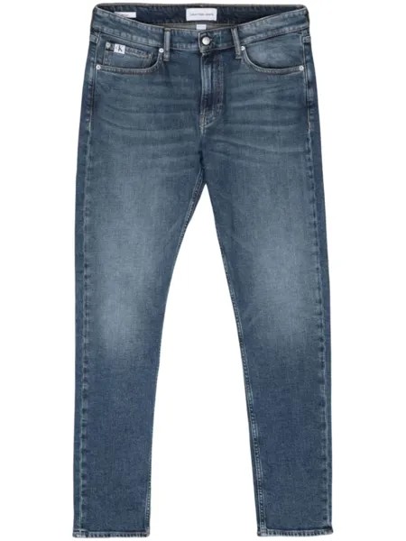 Узкие джинсы средней посадки Calvin Klein Jeans, синий