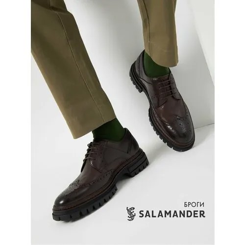 Полуботинки дерби Salamander, размер 40, черный