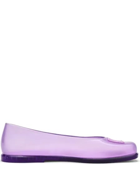 Marc Jacobs балетки с тисненым логотипом из коллаборации с Melissa, фиолетовый