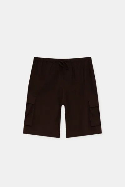 Шорты женские Pull&Bear PUL552780352 коричневые S. Доставка из-за рубежа.