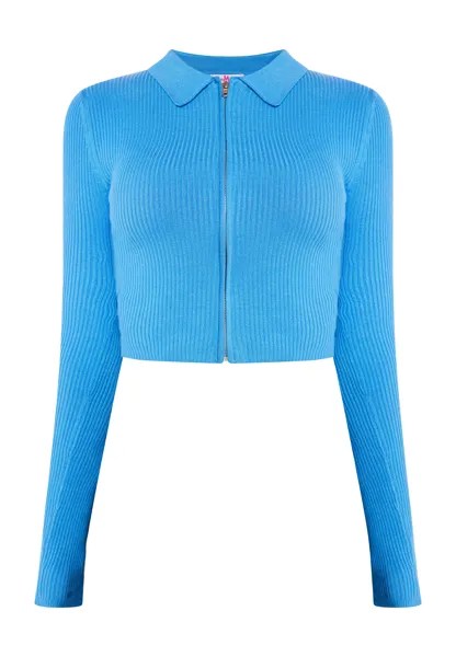 Свитер myMo Cropped Strickjacke, цвет Himmelblau