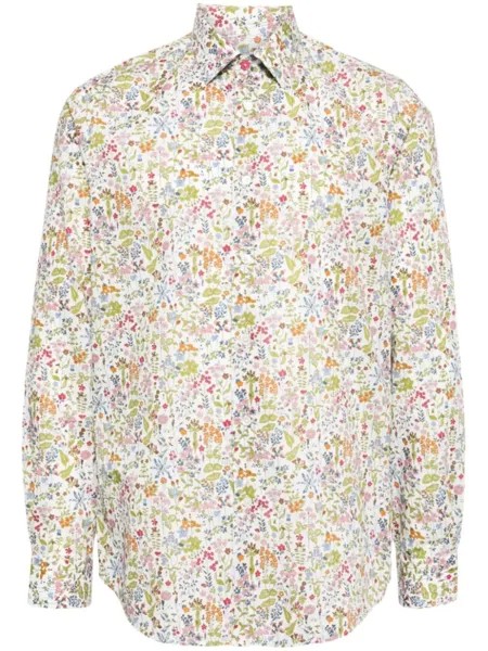 Paul Smith рубашка из органического хлопка с принтом Liberty Floral, нейтральный цвет