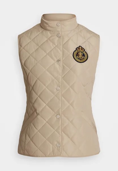 Жилет CREST PATCH QUILTED MOCKNECK VEST Ralph Lauren, песочный