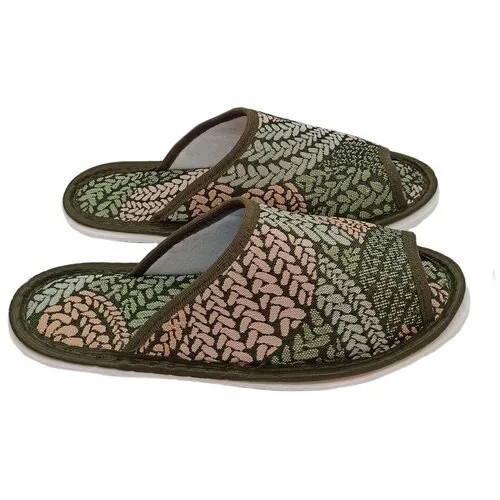 Тапочки ivshoes, размер 36-37, зеленый, бежевый