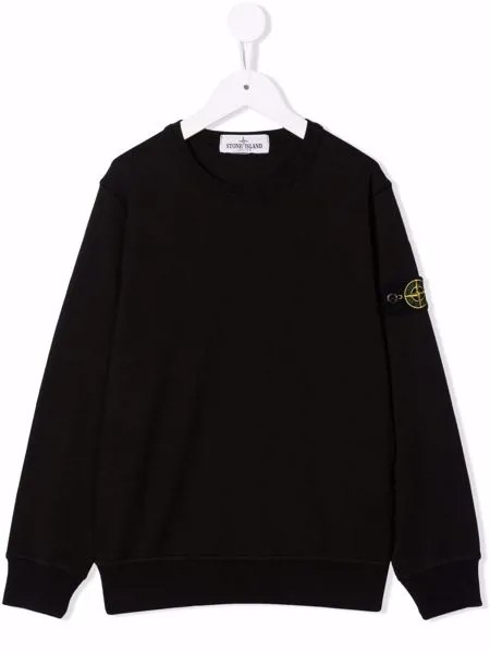 Stone Island Junior толстовка с нашивкой-логотипом