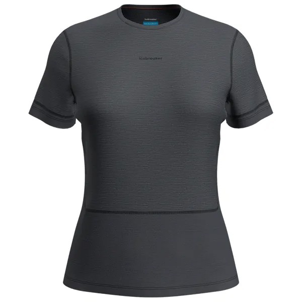 Рубашка из мериноса Icebreaker Women's Merino 125 Zoneknit Energy Wind S/S Tee, цвет Graphite/Graphite Heather/Colour Block