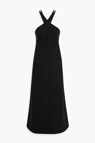 Платье макси из смесовой шерсти Rosetta Getty, черный