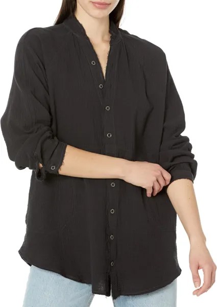 Рубашка Free People Summer Daydream Button-Down, цвет Washed Black