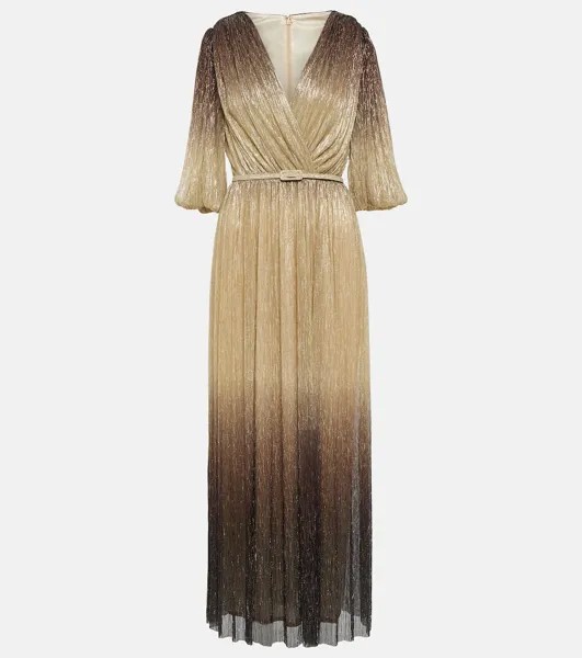 Плиссированное платье Ellery с люрексом COSTARELLOS, золотой