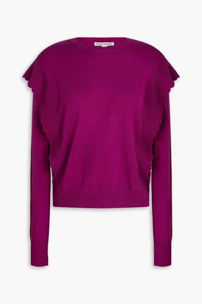 Кашемировый свитер с оборками Autumn Cashmere, пурпурный
