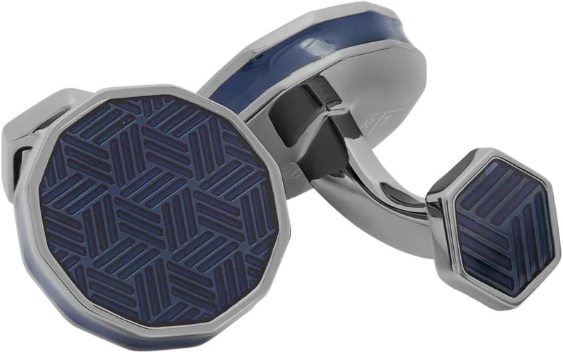 Запонки мужские Tateossian CF0169 серебристые