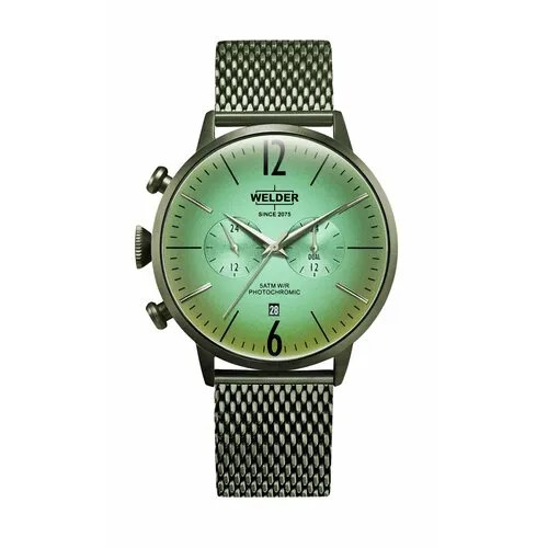 Наручные часы Welder Часы наручные мужские WELDER WWRC419, Кварцевые, 45 мм, зеленый