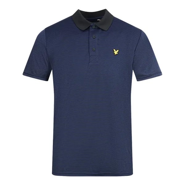 Рубашка-Поло для гольфа Marine с микрополосками Lyle & Scott, синий