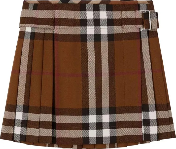 Юбка Burberry Check Mini Skirt 'Dark Brown', коричневый