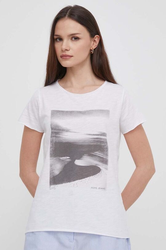 КОРА хлопковая футболка Pepe Jeans, белый