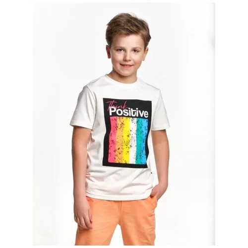 Футболка Mini Maxi, хлопок, размер 104, белый
