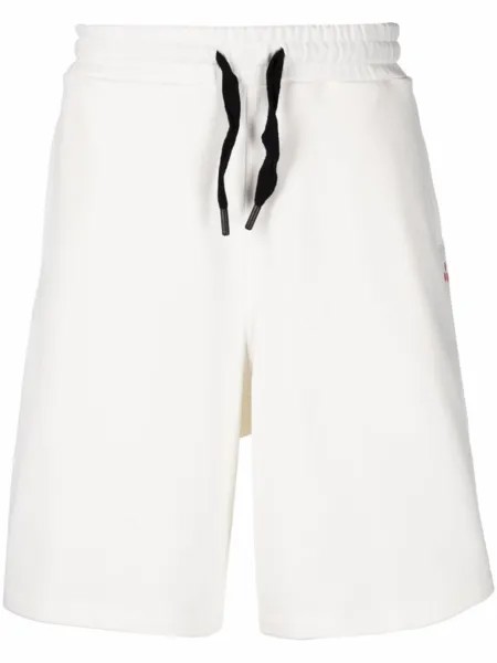 Peuterey шорты-бермуды с вышитым логотипом, белый