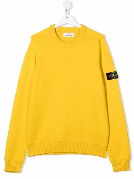 Stone Island Junior джемпер с нашивкой-логотипом