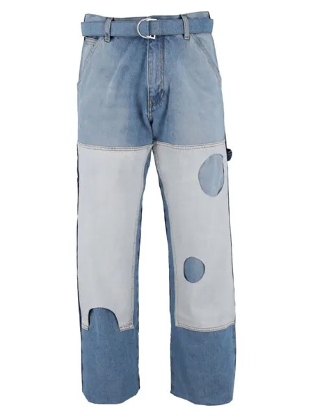Прямые джинсы Carpenter с нашивкой Meteor Off-White, цвет Denim Blue