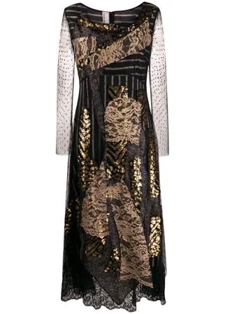 Antonio Marras платье миди с кружевными вставками