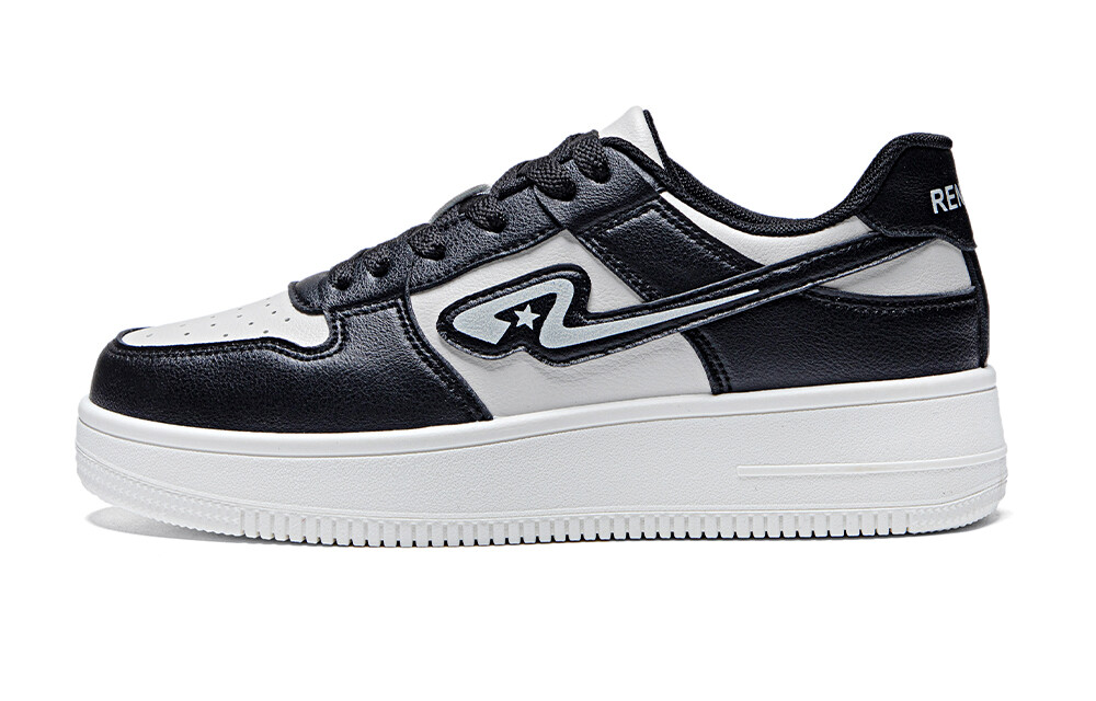 Кроссовки RENBEN Skateboarding Shoes Unisex Low-top Black/beige, бежевый/черный
