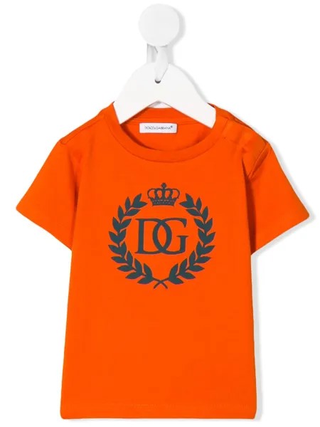 Dolce & Gabbana Kids футболка с логотипом DG Crown