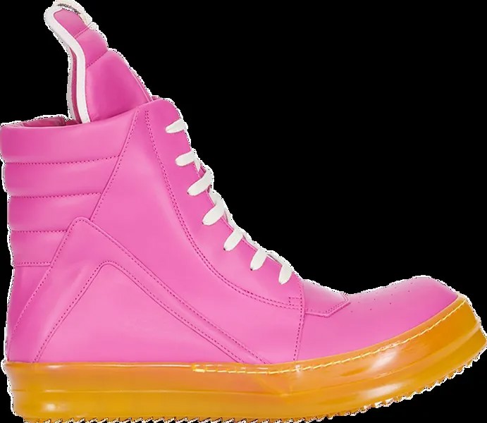 Кроссовки Rick Owens Wmns EDFU Geobasket Hot Pink Lemon Clear, розовый