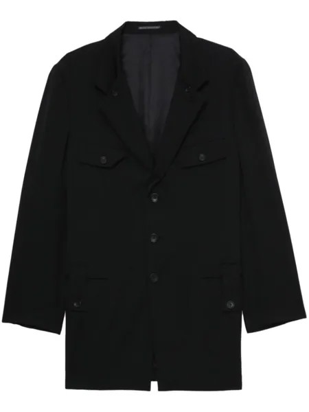 Yohji Yamamoto шерстяной однобортный пиджак, черный