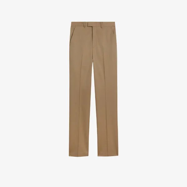 Прямые шерстяные брюки Leyden Fit Ted Baker, цвет natural
