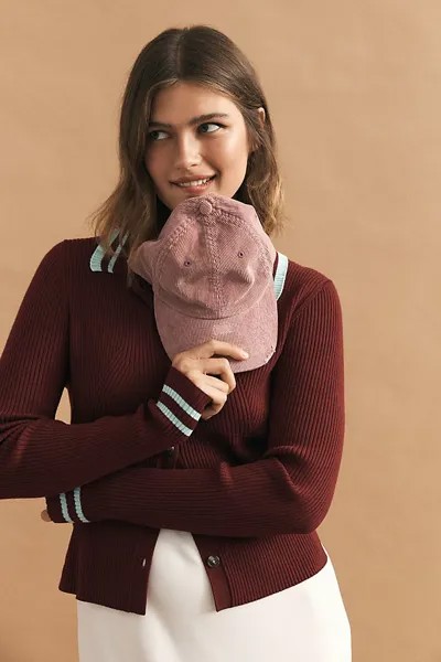 Кардиган-поло Maeve с глубоким вырезом, цвет burgundy | mint