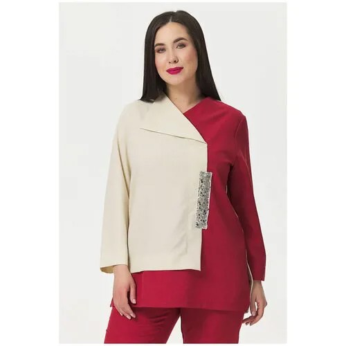 Блуза Olsi, размер 60, бордовый