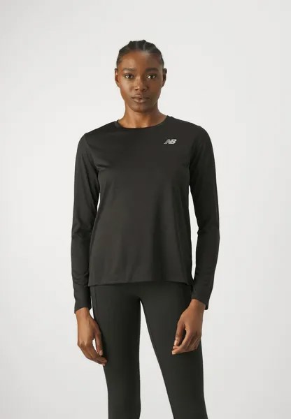 Топ с длинными рукавами LONG SLEEVE New Balance, цвет black