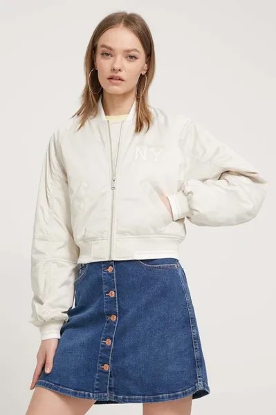Куртка бомбер Tommy Jeans, бежевый
