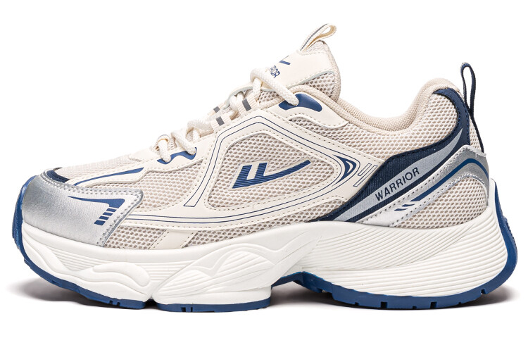 Кроссовки WARRIOR Chunky Sneakers Women's Low-top Beige/Blue, бежевый/синий