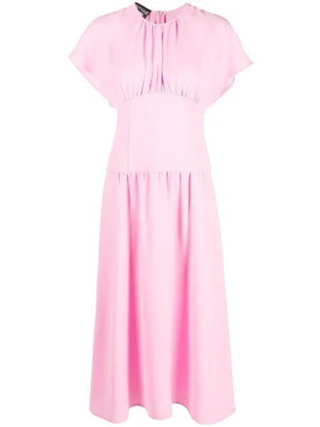 Boutique Moschino расклешенное платье миди, розовый