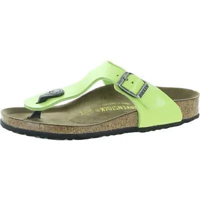 Зеленые лакированные сандалии без шнуровки Birkenstock для девочек 31 BHFO 3243