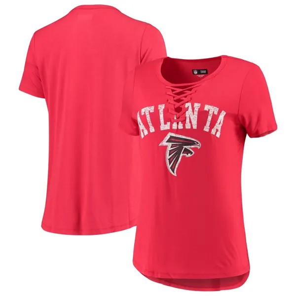 Женская спортивная футболка New Era Red Atlanta Falcons на шнуровке New Era