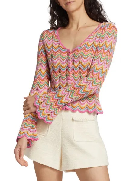 Кардиган Arya из смесового хлопка Derek Lam 10 Crosby, цвет Pink Multi