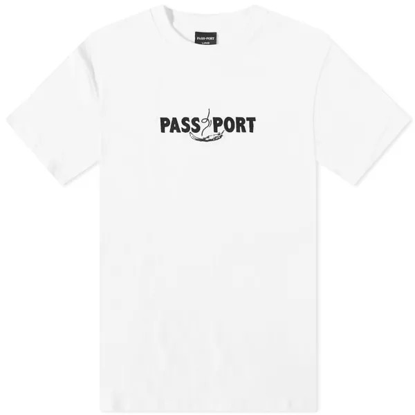 Легкая футболка Pass-Port с вышивкой, белый