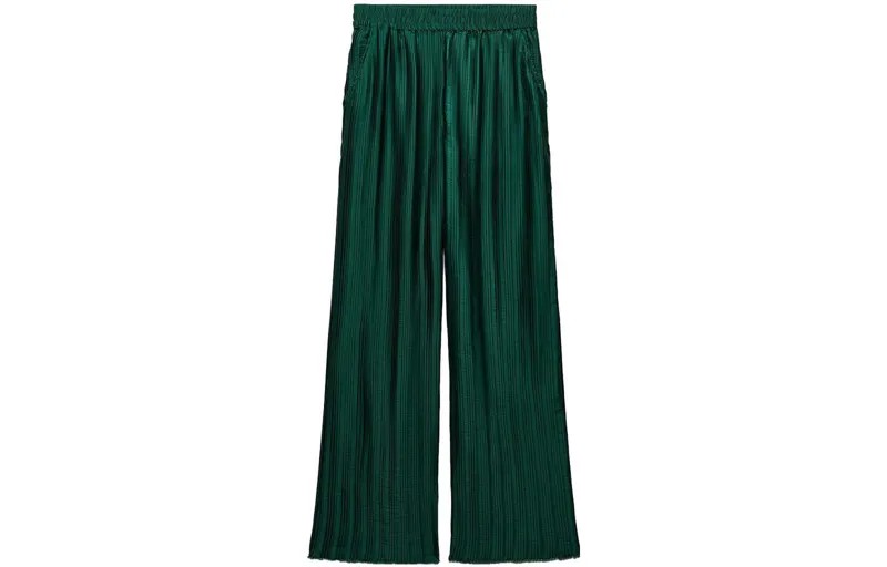 Повседневные брюки женские зеленые Zara
