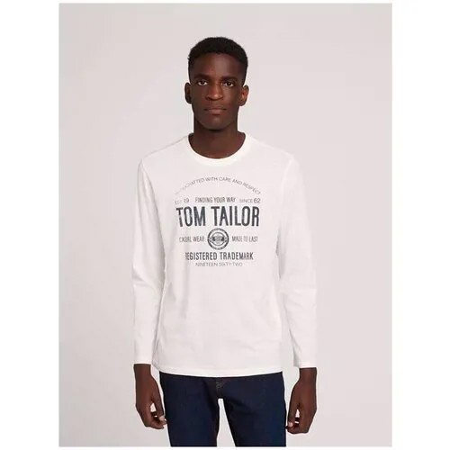 Лонгслив Tom Tailor для мужчин белый, размер L (50)