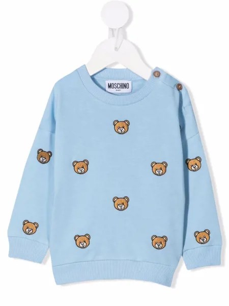 Moschino Kids толстовка с круглым вырезом и принтом Teddy Bear