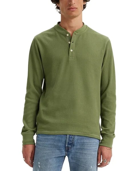 Мужская термо-рубашка на пуговицах Levis с длинными рукавами Levi's, зеленый